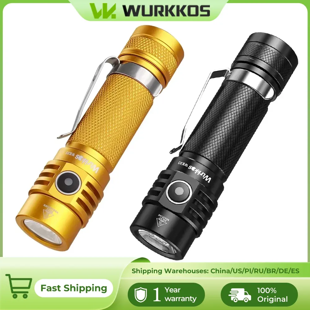 كشاف وركوس WK03 مدمج ببطارية 18650 وشحن USB-C