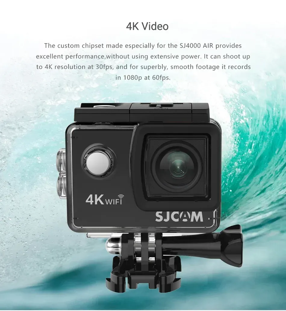 كاميرا أكشن إس جي كام SJ4000 AIR بدقة 4K مع واي فاي