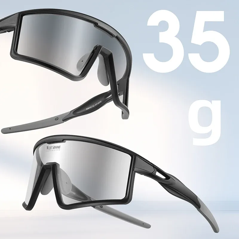 نظارات WEST BIKING المتحوّلة للضوء للدراجات مع حماية UV400 وتوافق مع العدسات الطبية