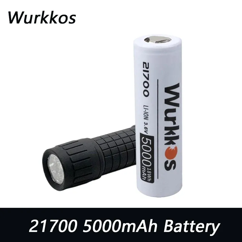 بطارية Wurkkos 21700 قابلة للشحن بسعة 5000 مللي أمبير