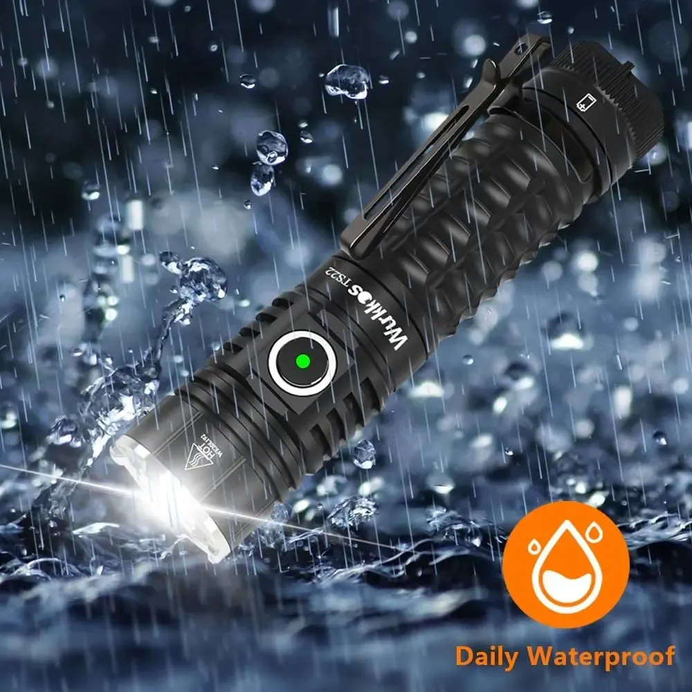كشاف Wurkkos TS22 القابل للشحن ببطارية 21700 وإضاءة فائقة