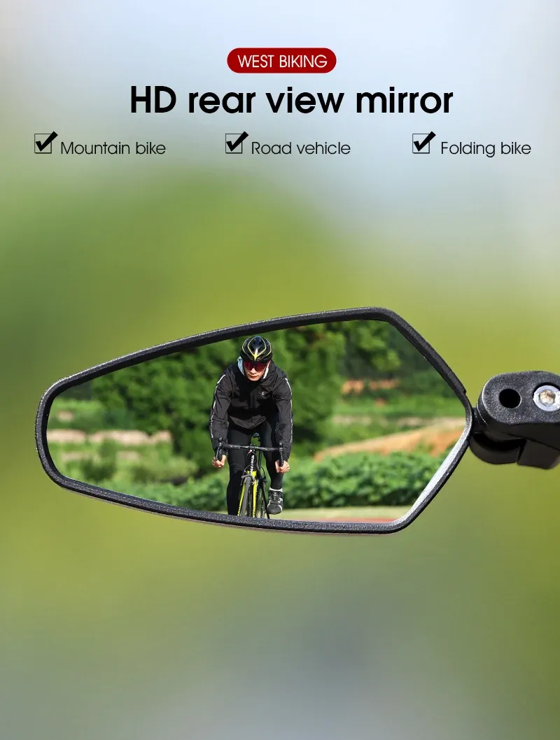 مرآة خلفية قابلة للدوران 360 درجة للدراجات من WEST BIKING