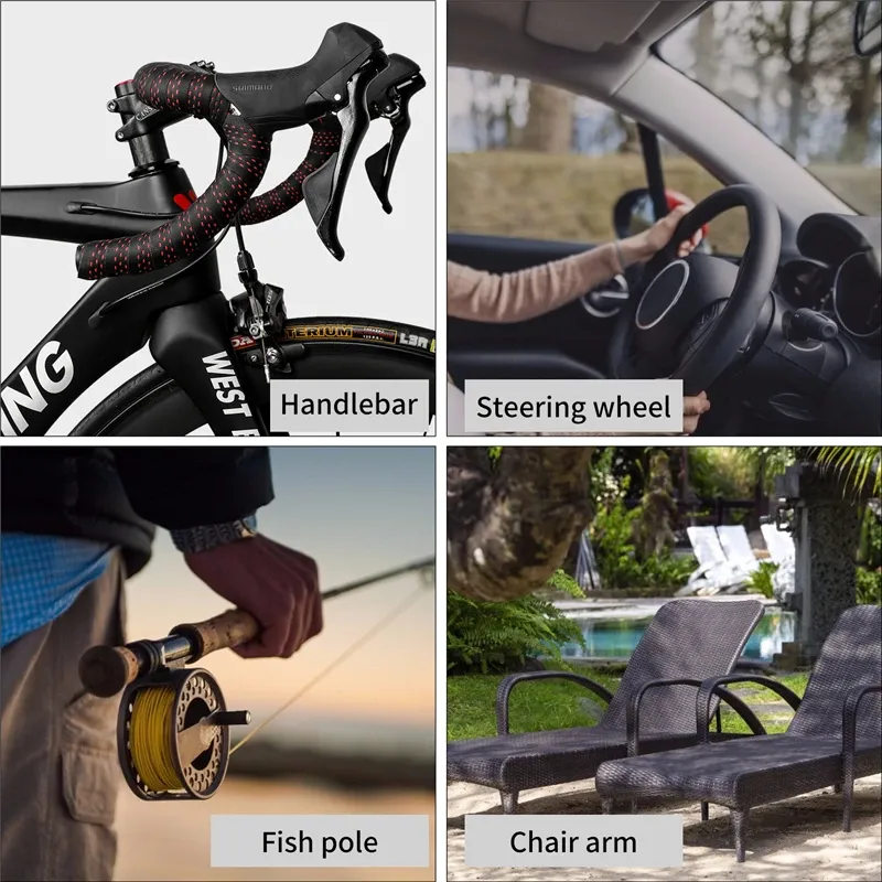 شريط مقود دراجة PU+EVA مثقّب مانع للانزلاق من WEST BIKING