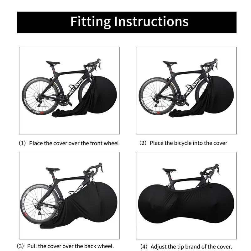غطاء حماية شامل للدراجة من WEST BIKING ضد الغبار والخدش