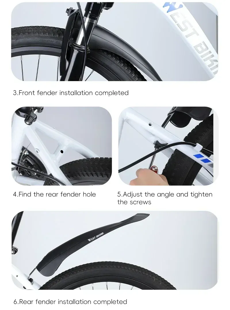 طقم واقيات طين للدراجات الصغيرة من WEST BIKING