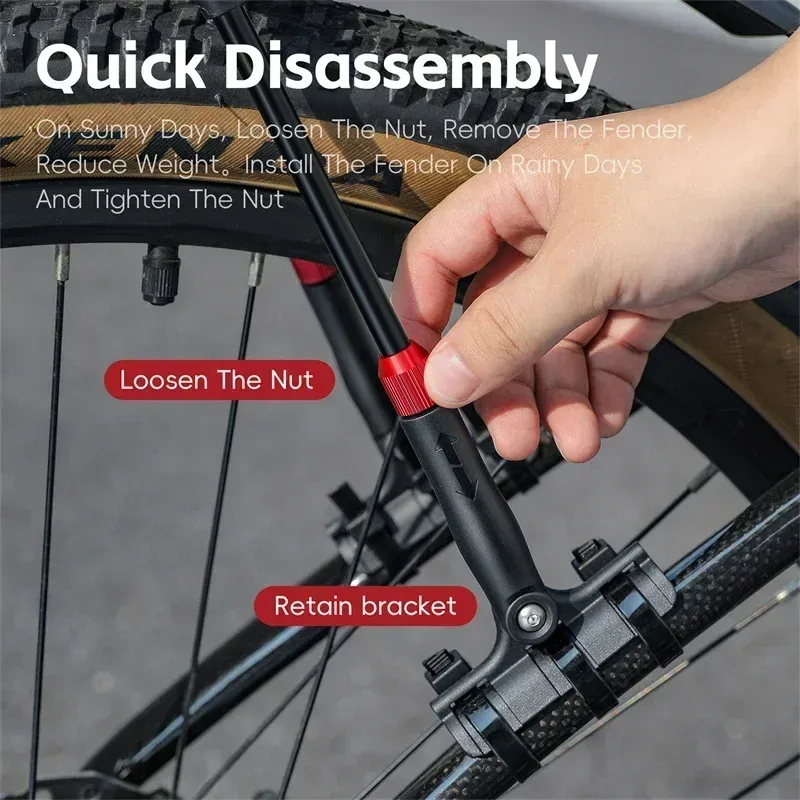 طقم واقيات طين للدراجات الجبلية مع ضوء خلفي من WEST BIKING