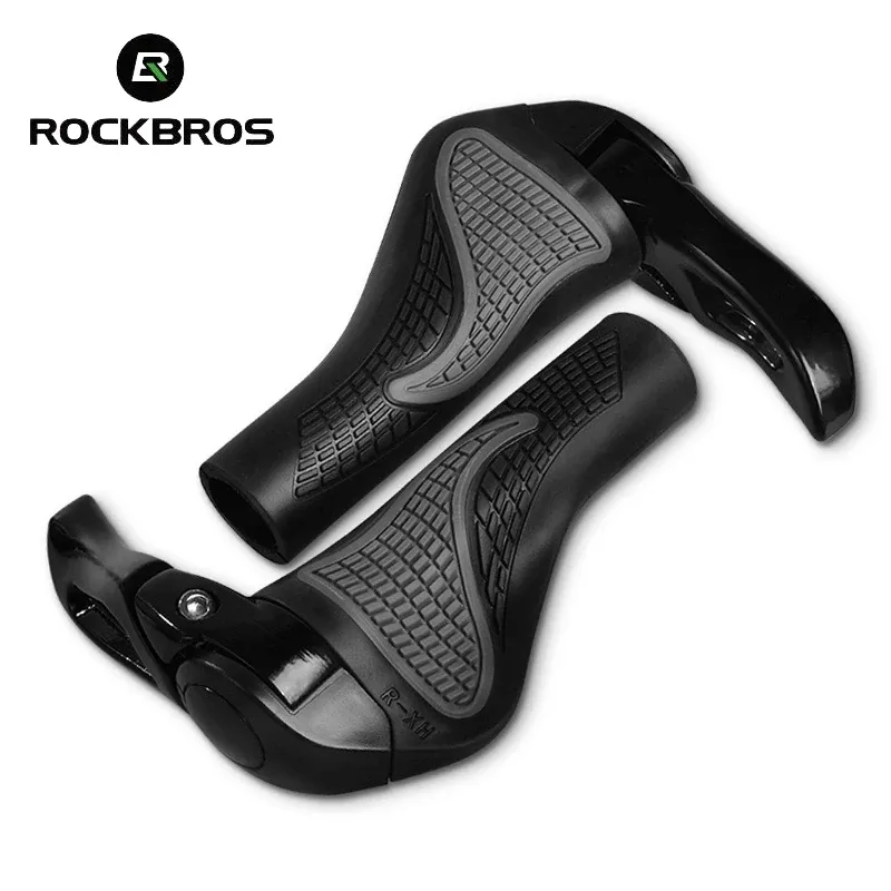 مقابض ROCKBROS للدراجات بقفل مزدوج وأجنحة دعم