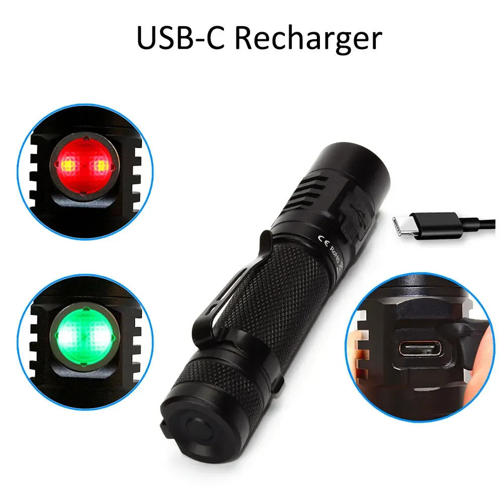 كشاف سوفرن SC31 برو تكتيكي قابل للشحن USB-C