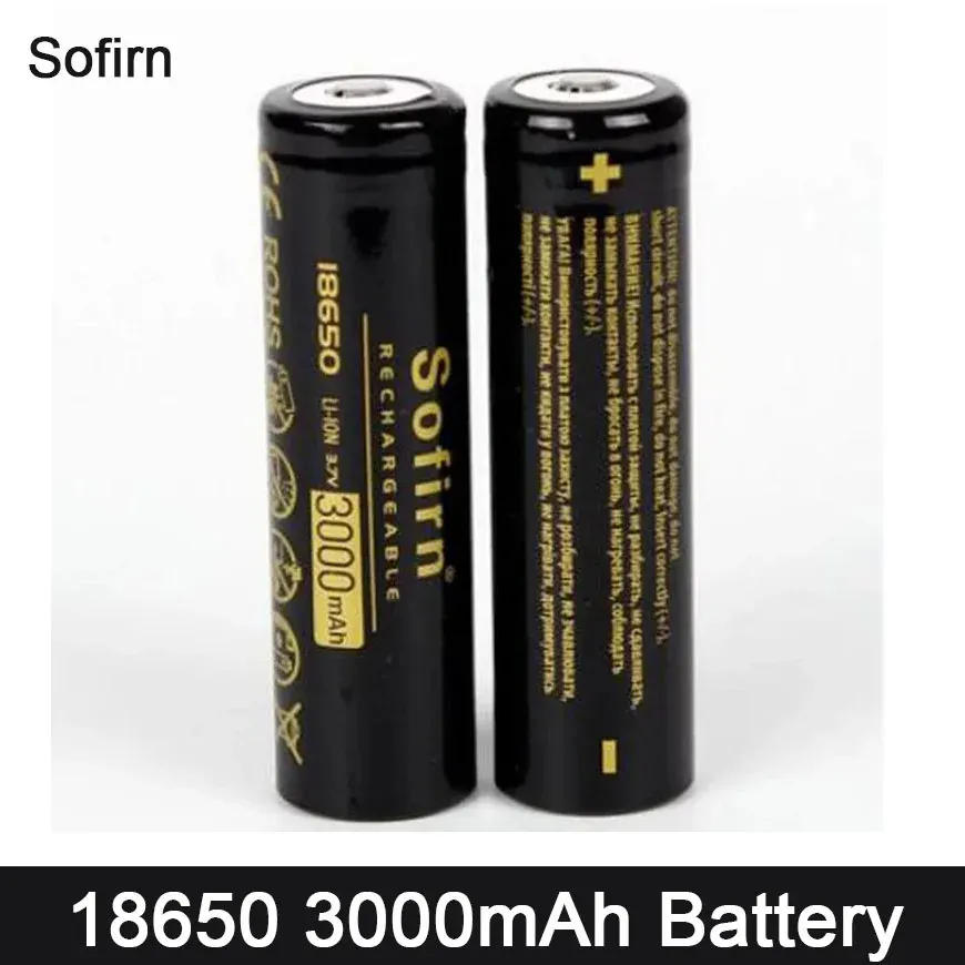بطارية Sofirn 18650 بسعة 3000 مللي أمبير للأجهزة الضوئية