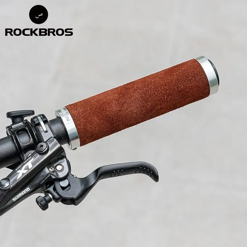 مقابض دراجة جلدية بقفل مزدوج من ROCKBROS
