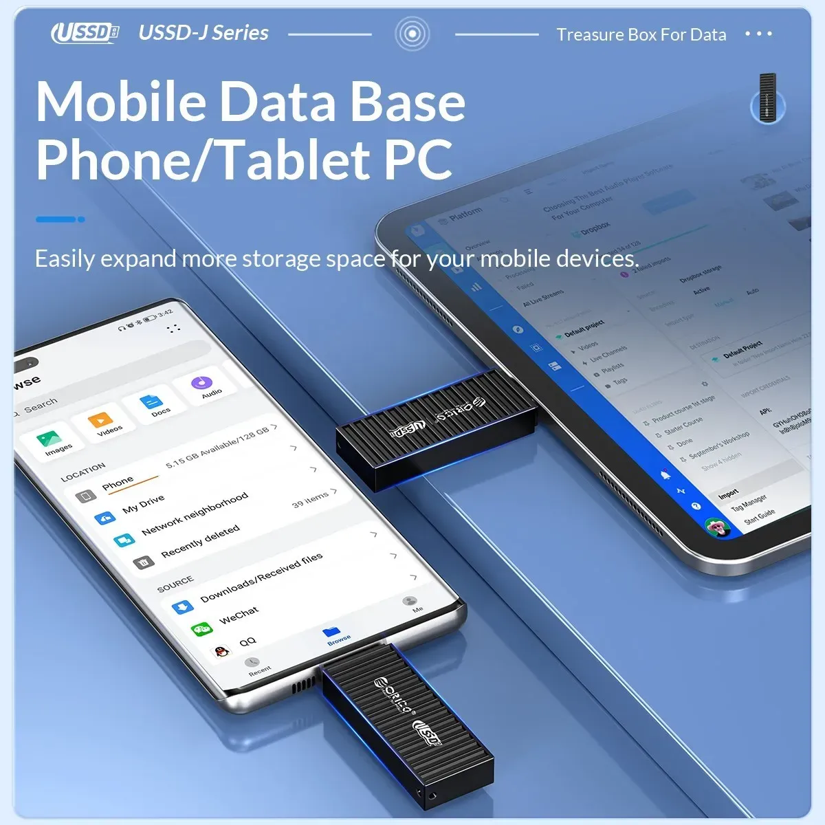 وحدة تخزين ORICO المعدنية عالية السرعة بمنفذين USB-A وUSB-C