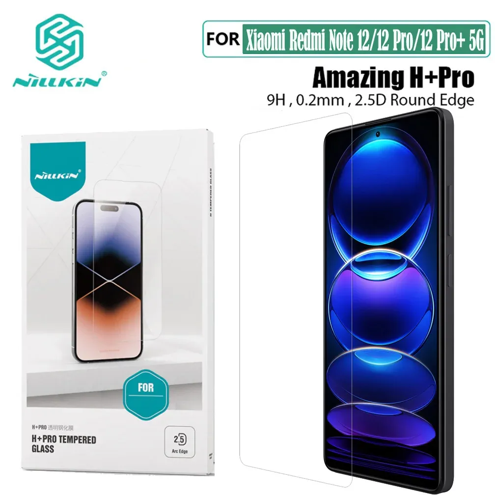 واقي شاشة زجاجي مقوّى من NILLKIN لهاتف Redmi Note 12 Pro 5G بحماية مضادة للكسر