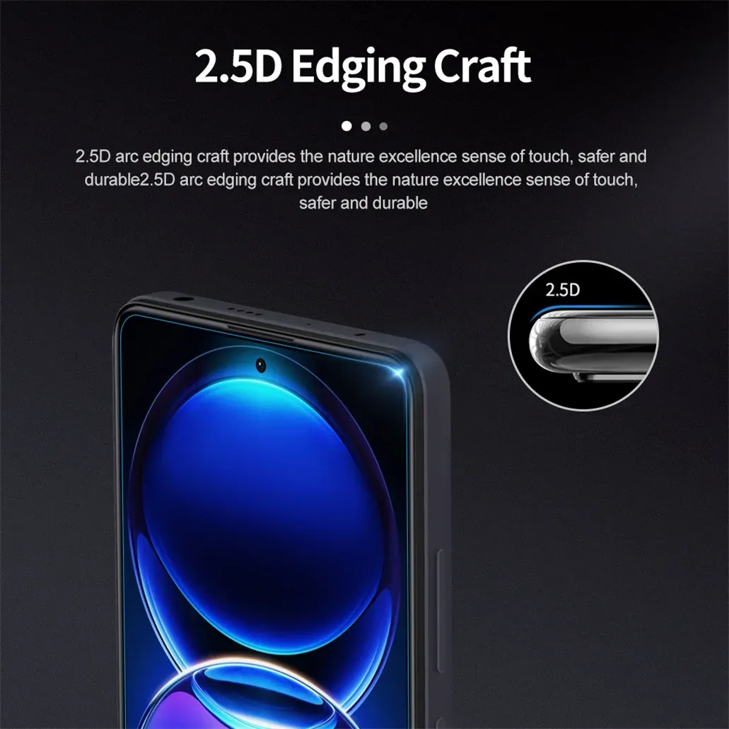 واقي شاشة زجاجي مقوّى من NILLKIN لهاتف Redmi Note 12 Pro 5G بحماية مضادة للكسر