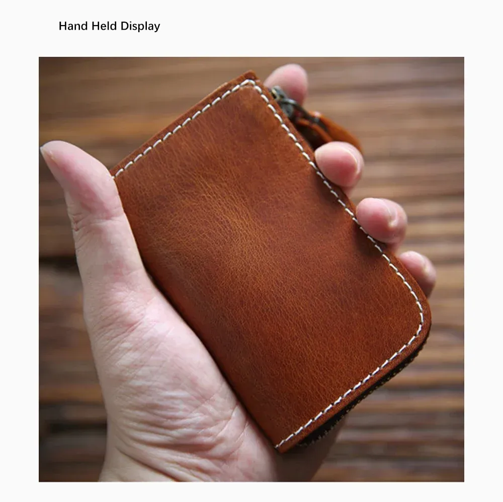 محفظة زينسي الجلدية المدمجة بجيوب منظمة وإغلاق معدني
