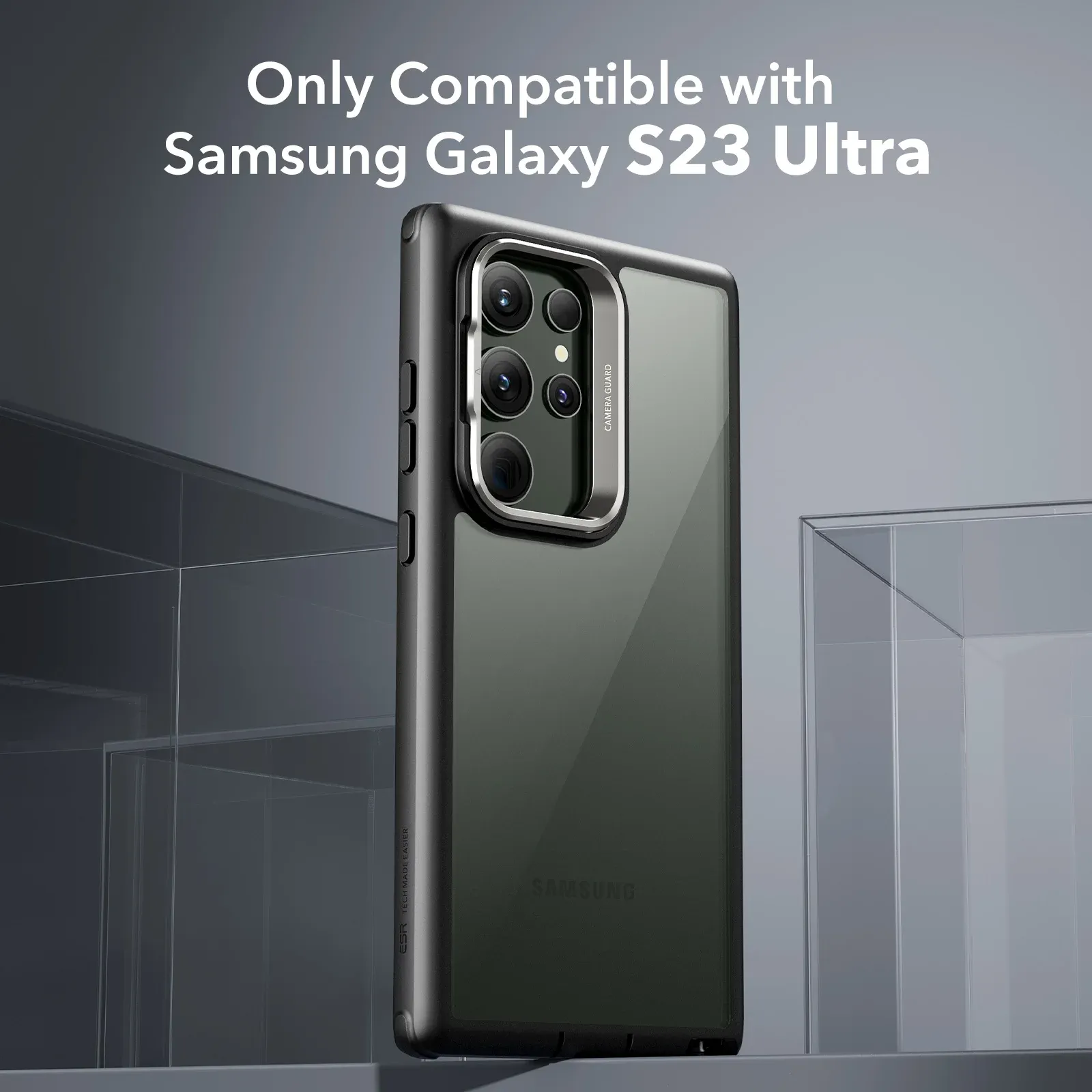 كفر ESR شفاف بستاند وحماية للكاميرا لهاتف Galaxy S23 Ultra