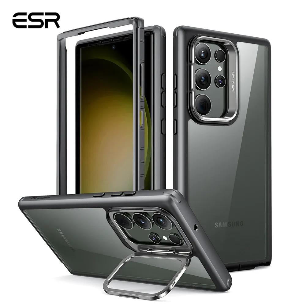 كفر ESR شفاف بستاند وحماية للكاميرا لهاتف Galaxy S23 Ultra
