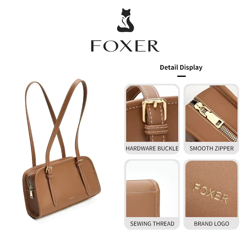 حقيبة كتف نسائية بطابع ريترو من FOXER
