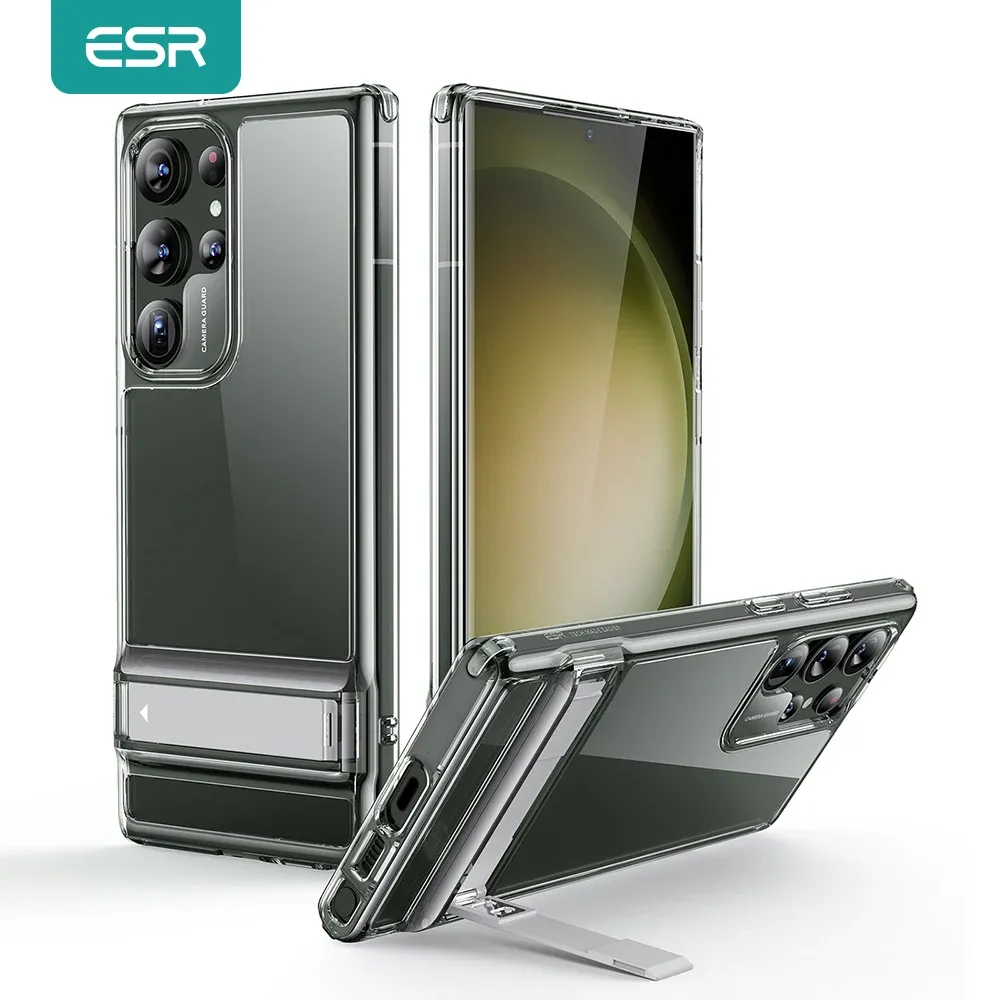كفر ESR لهواتف Galaxy S24 Ultra بحامل مدمج وحماية هجينة