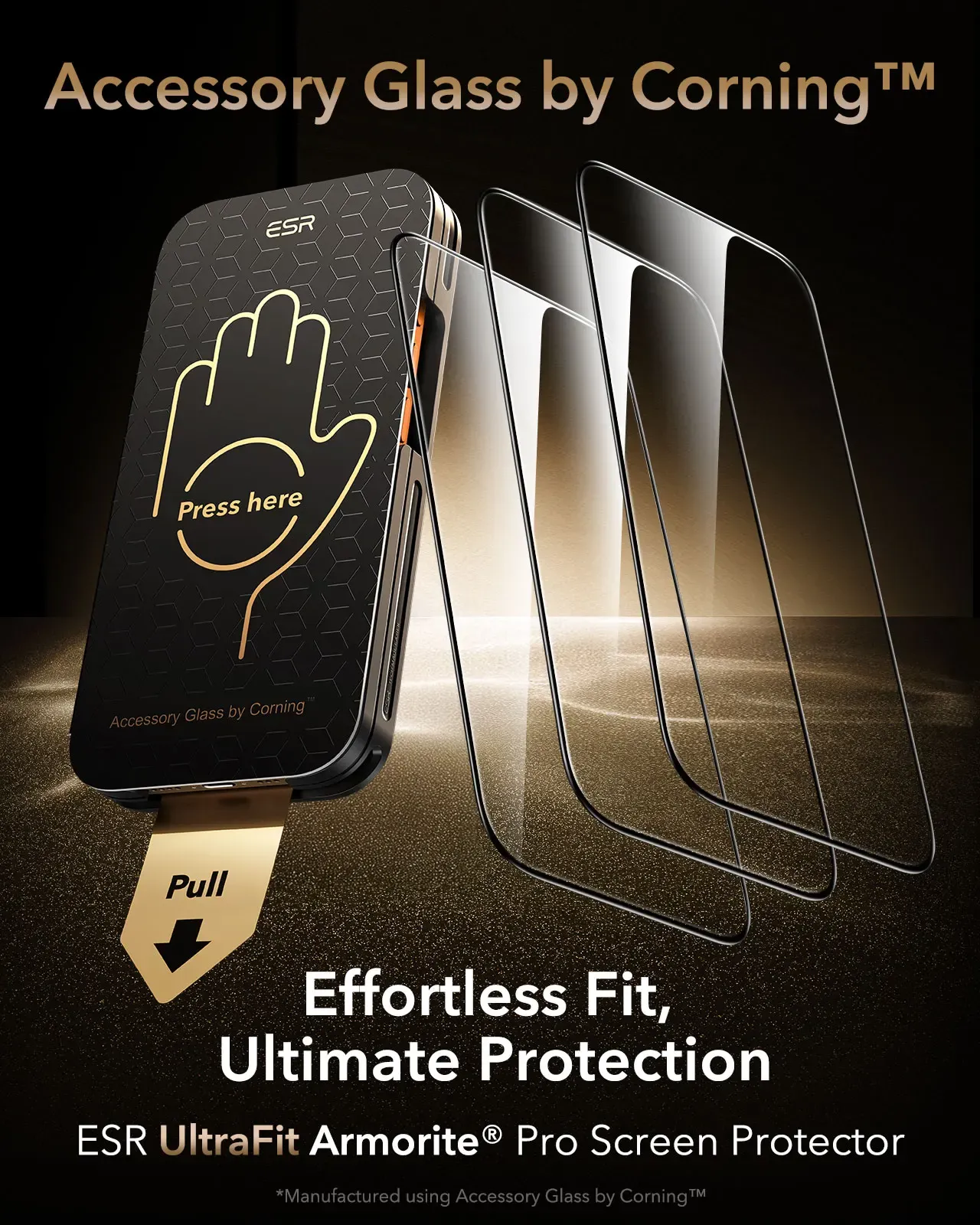 واقي شاشة ESR ألترا فيت Armorite® Pro لهواتف iPhone 17 و16 Pro Max