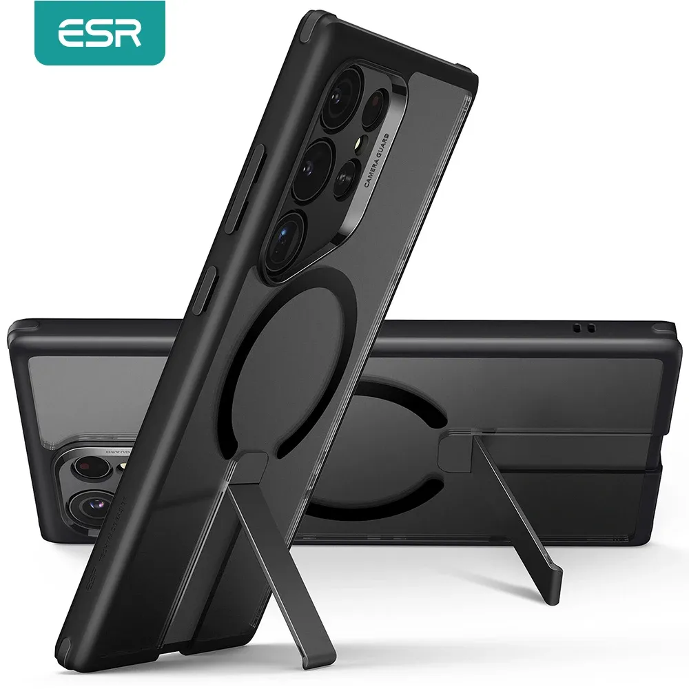 كفر ESR لحماية Galaxy S24 Ultra مع حامل ثلاثي ودعم MagSafe