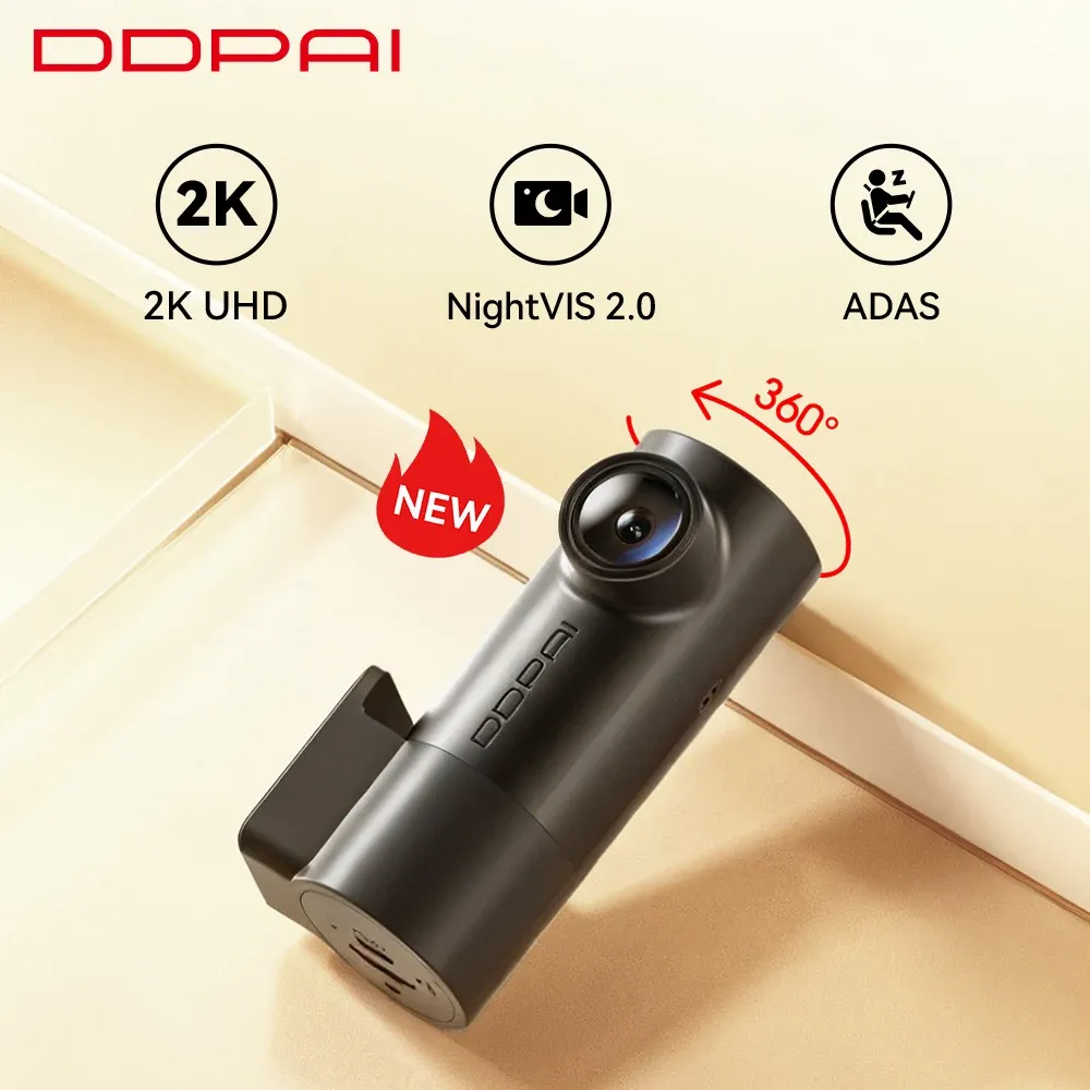 كاميرا داش كام DDPAI MINI Pro بدقة 2K مع واي فاي وتحكم صوتي