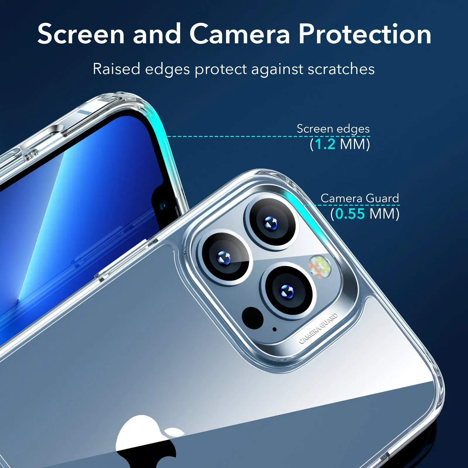 كفر ESR الشفاف مع حامل مدمج لهواتف آيفون