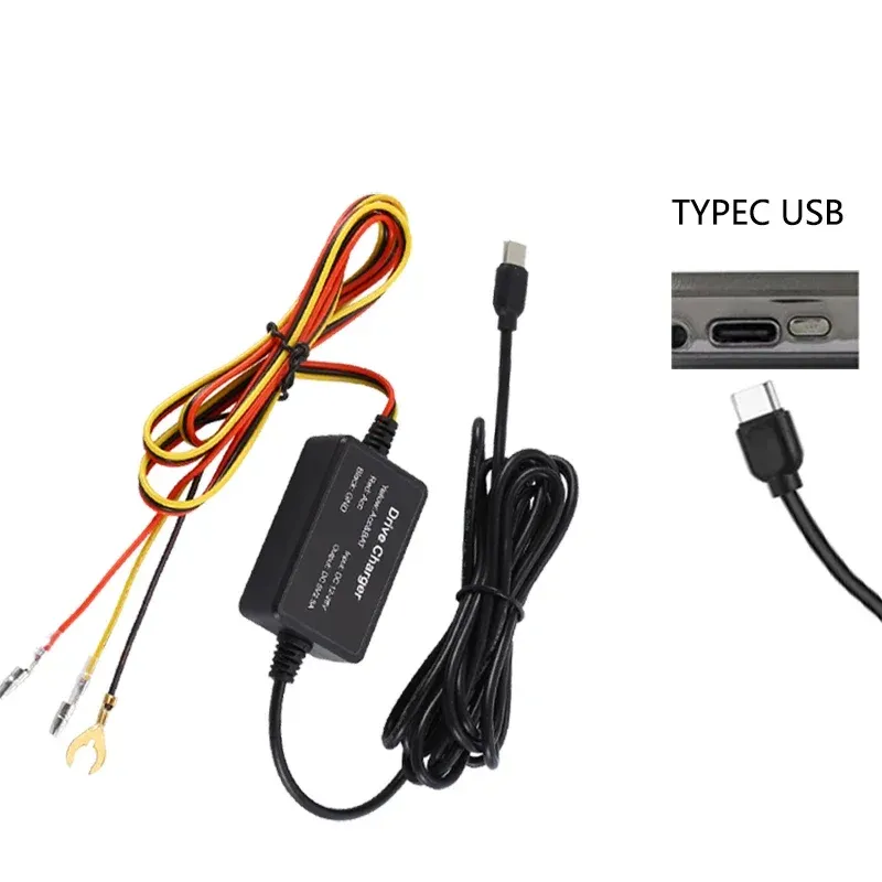عدة توصيل مخفية Type-C لكاميرات DDPAI مع مراقبة صفّية