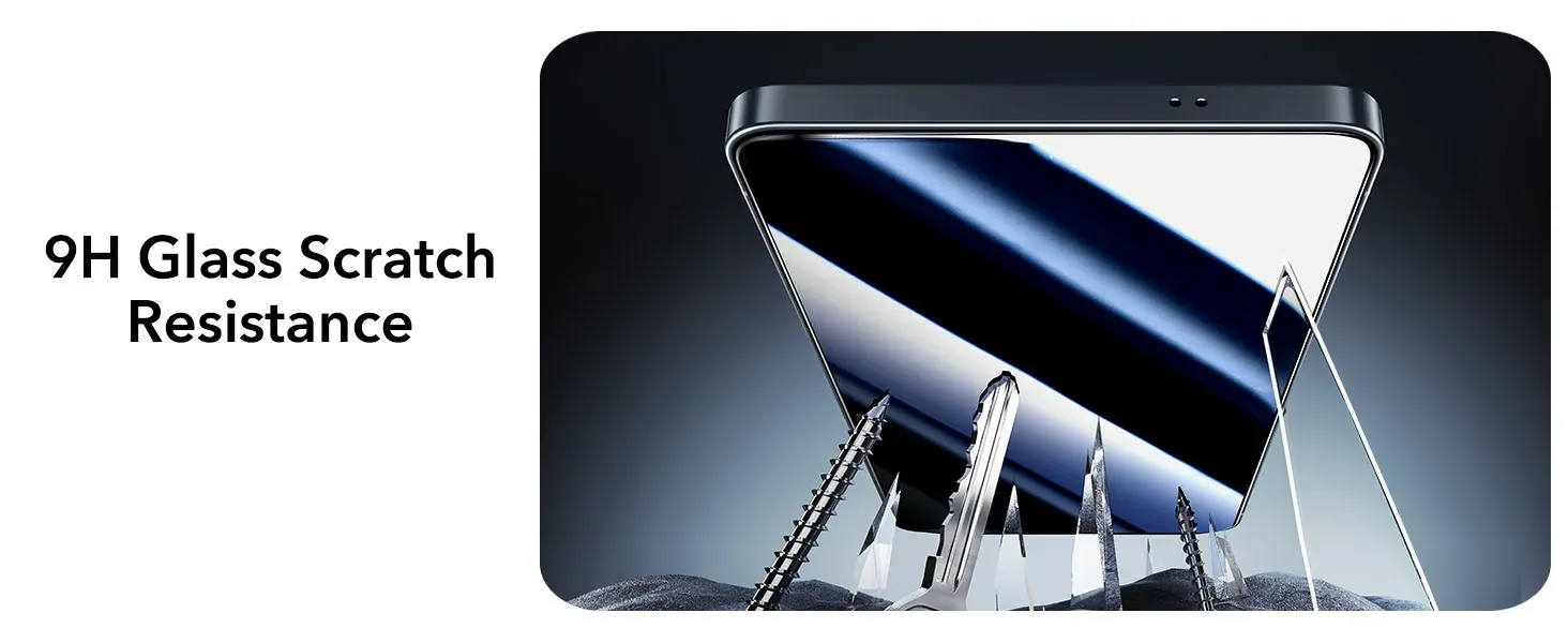 واقي شاشة زجاجي ESR ثلاثي لهاتف Galaxy S26 Ultra مع تركيب تلقائي ومقاومة انعكاس