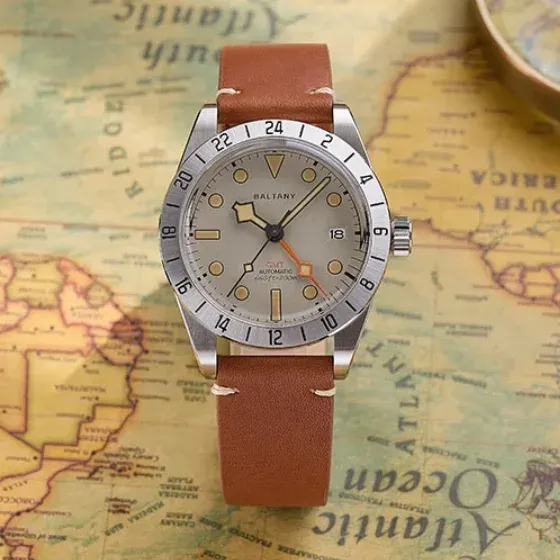 ساعة بالتاني غواص GMT أوتوماتيكية 39 مم بزجاج ياقوتي