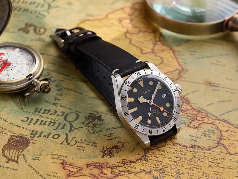 ساعة بالتاني غواص GMT أوتوماتيكية 39 مم بزجاج ياقوتي
