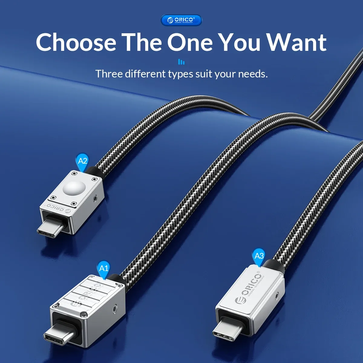 كابل ORICO ‏USB4‏ من نوع C إلى C للشحن السريع ونقل البيانات 240 واط