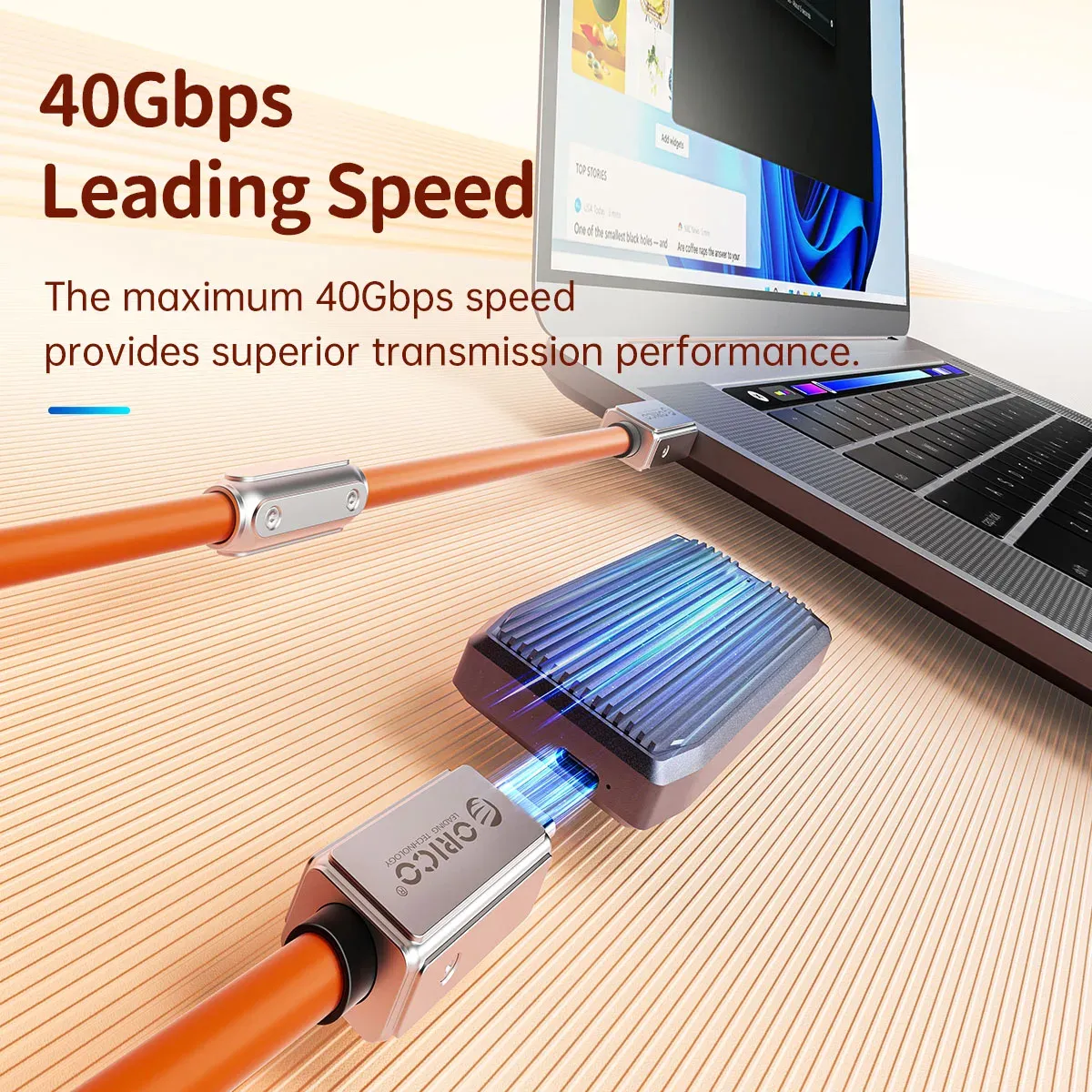 كابل ORICO USB-C فائق القدرة 240 واط مع نقل بيانات عالي السرعة