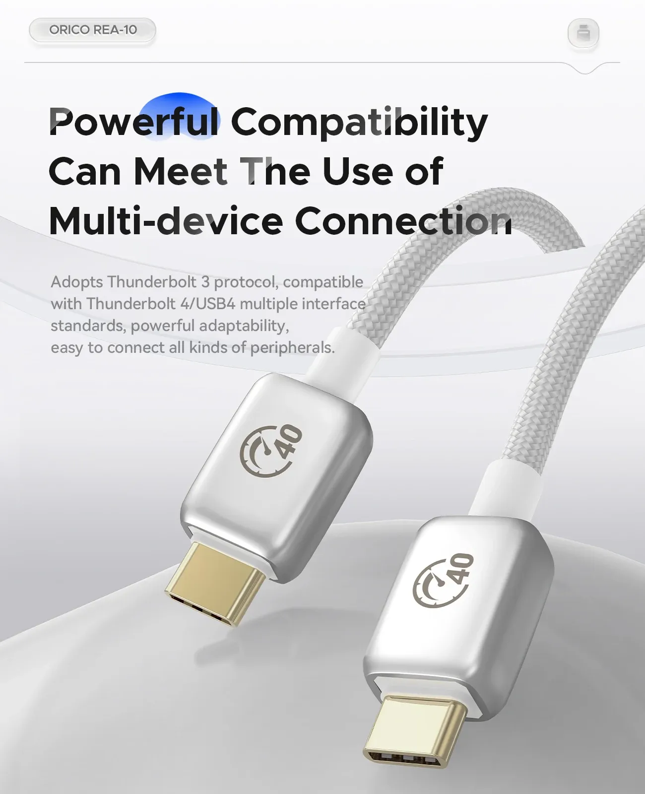 محول شبكة 10 جيجابت محمول من أورايكو لمنفذ USB4 وThunderbolt