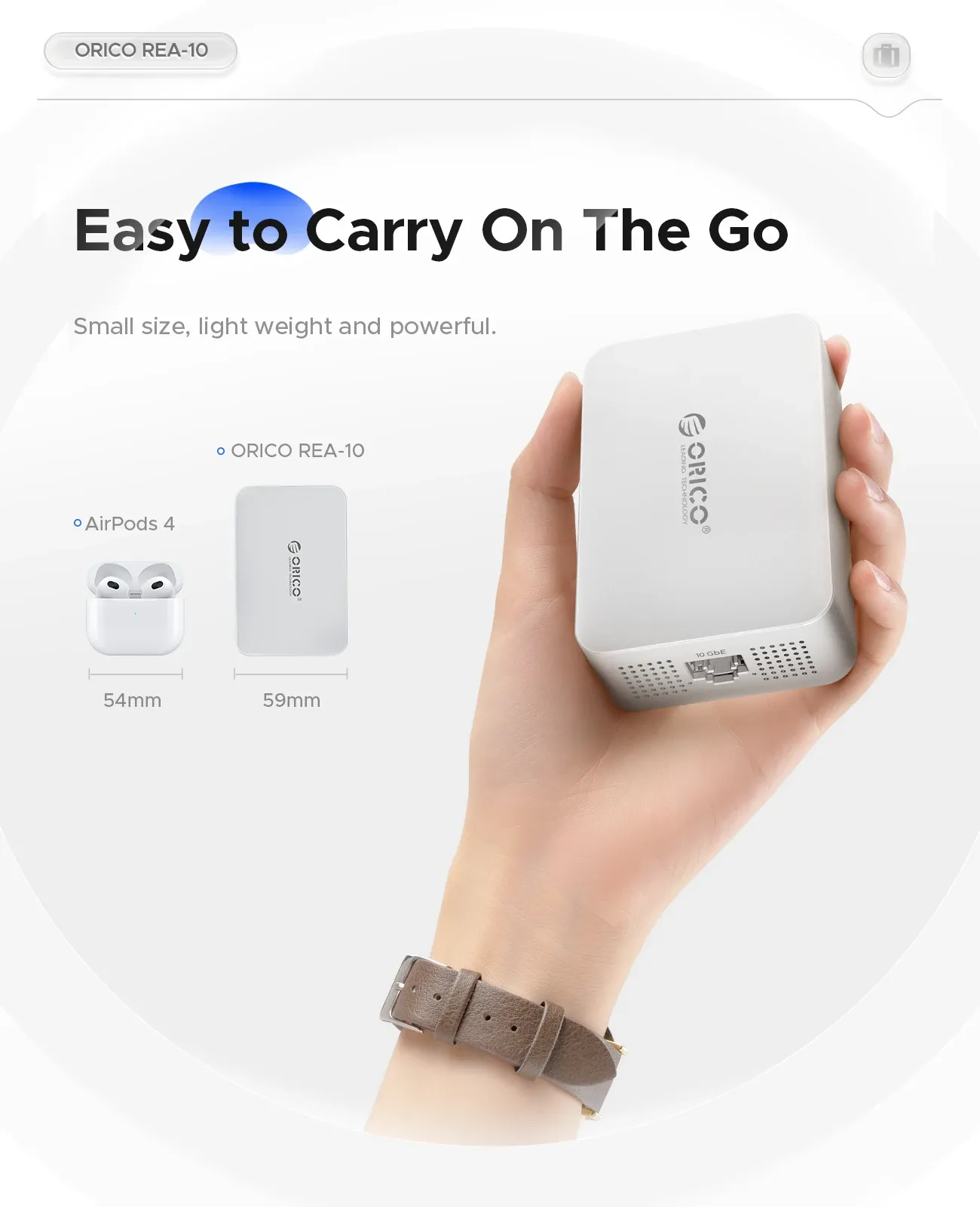 محول شبكة 10 جيجابت محمول من أورايكو لمنفذ USB4 وThunderbolt