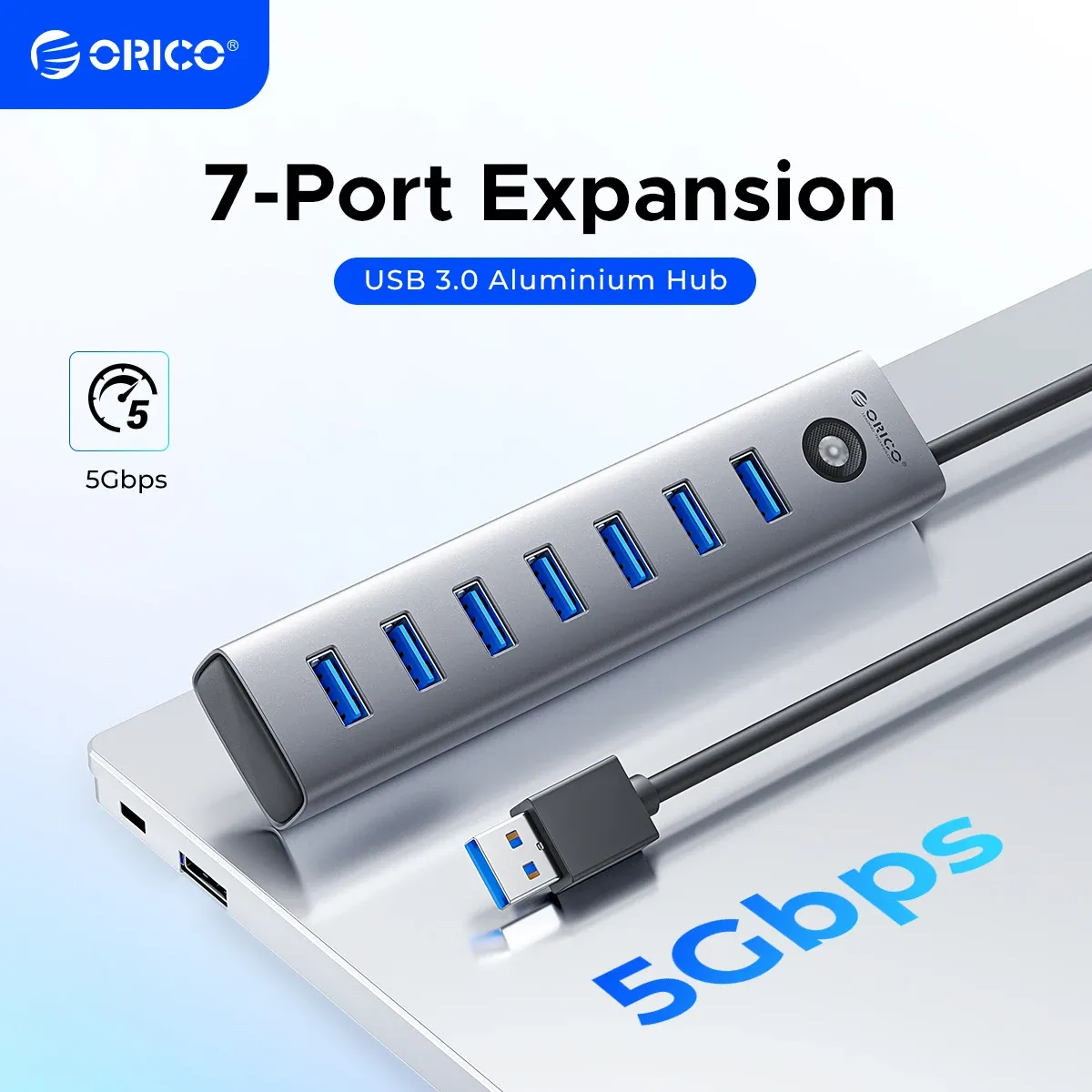 موزّع ORICO سباعي المنافذ USB 3.0 Type-C