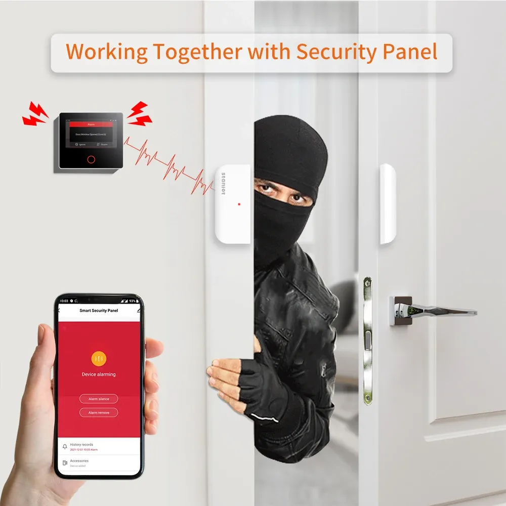 حساس باب ونافذة لاسلكي 433 ميجاهرتز ببطارية طويلة من ستانيـوت