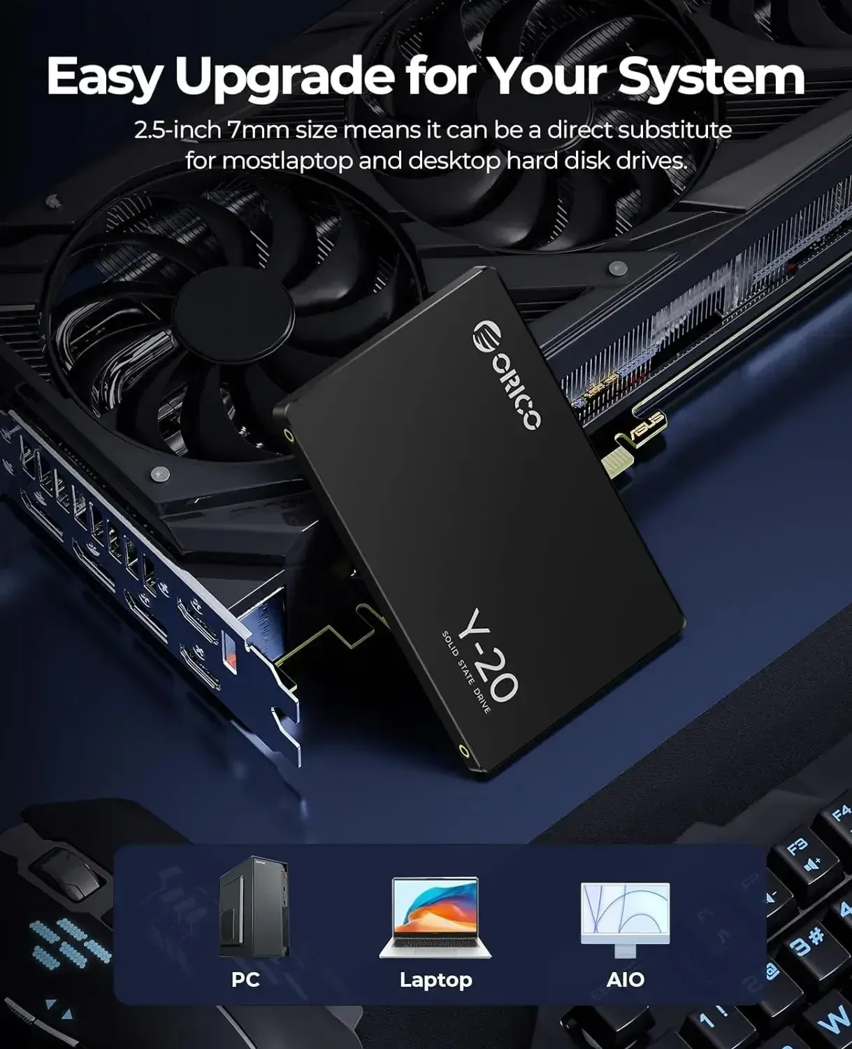 قرص ORICO SATA III داخلي 2.5 بوصة لترقية الحاسوب واللابتوب