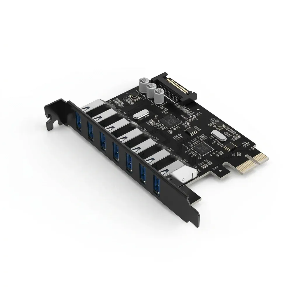 بطاقة ORICO PCIe بسبعة منافذ USB 3.0