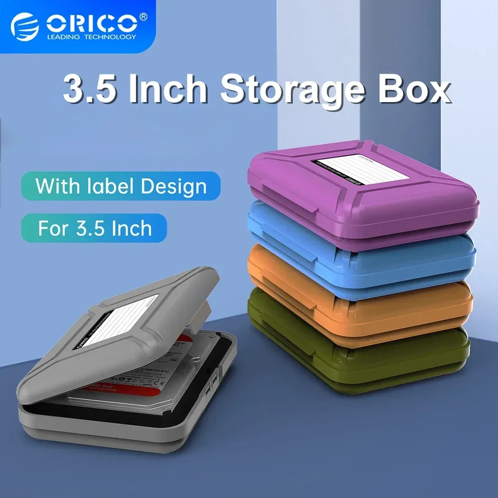 علبة حماية قرص صلب 3.5 بوصة من ORICO مع ملصق
